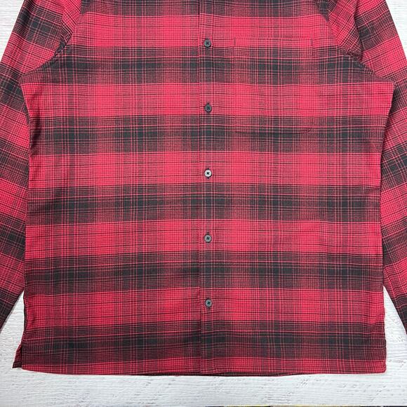 NEW Lululemon Masons Peak Flannel SIZE L XL Red Plaid Button Up Shirt NWOT - Picture 8 of 11